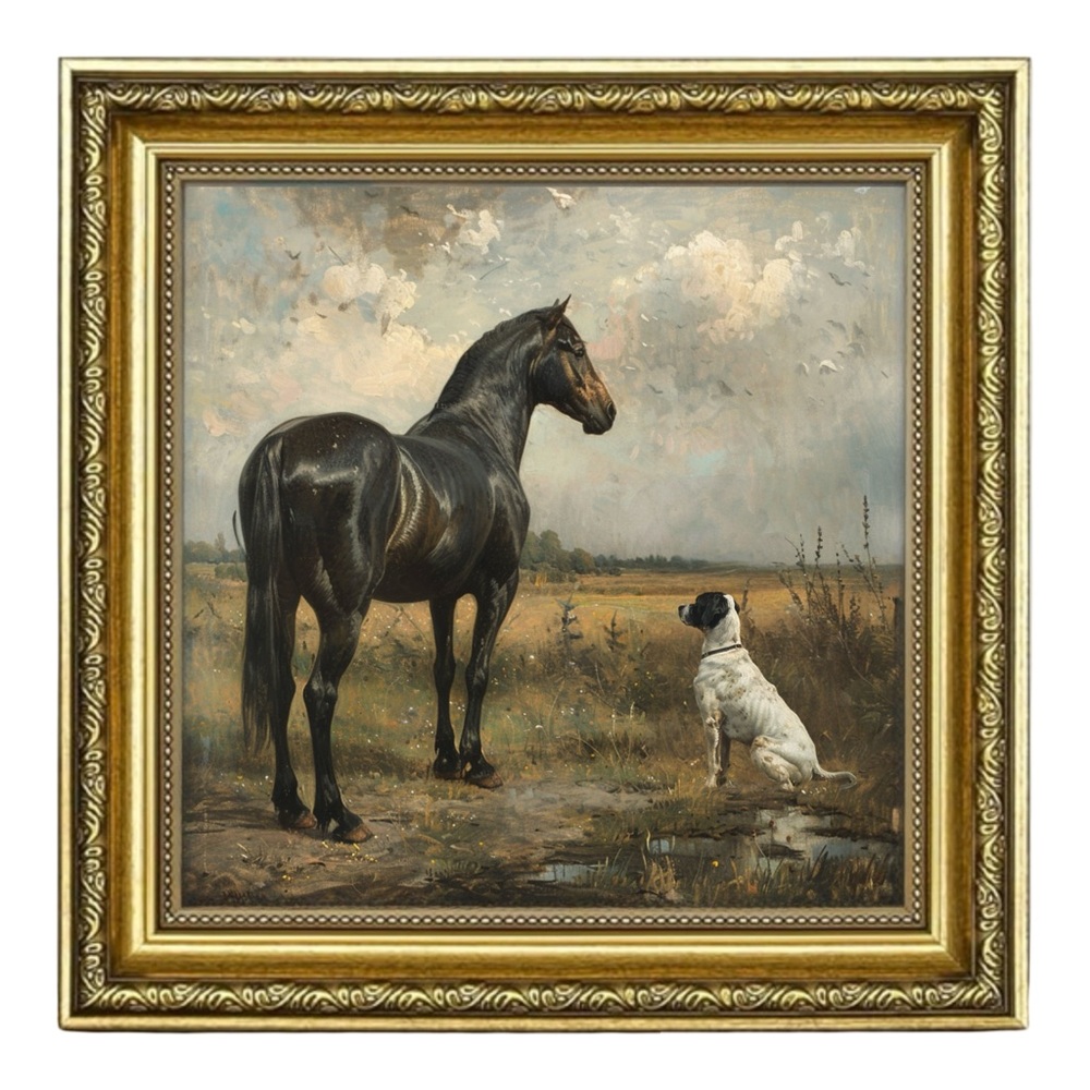 Classic Horse & Hound Framed Portrait